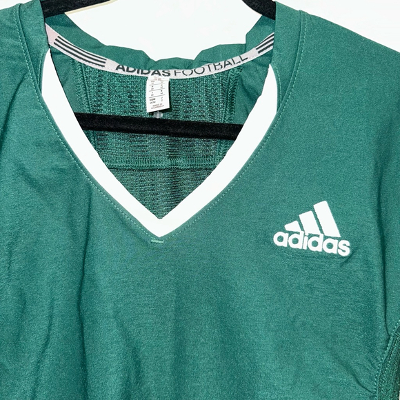 ADIDAS TECHFIT HYPED FOOTBALL Practice JERSEY Shirt Men's M Green & White NEW - Picture 2 of 16